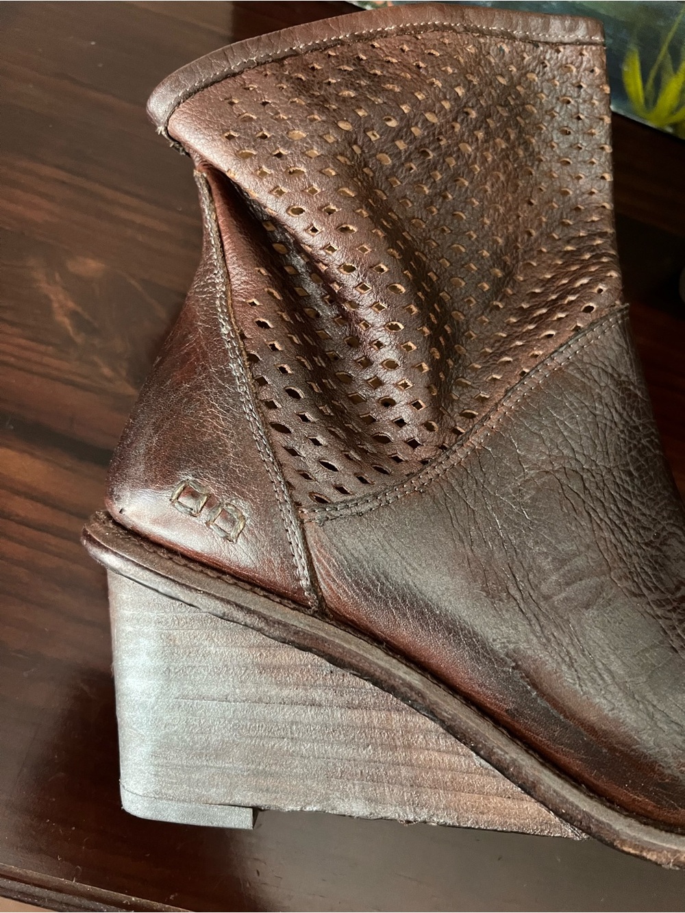 Bed Stu perforated duchess Leather Ankle Boots - Classic boho style - Picture 6 of 8